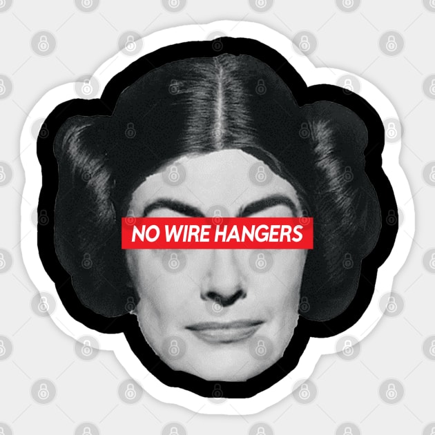 Joan Crawford \\ No Wire Hangers Sticker by Sarah Agalo